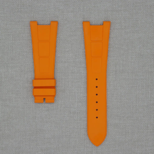 Tempomat -FKM Vulcanized Orange Rubber Strap for Patek Nautilus