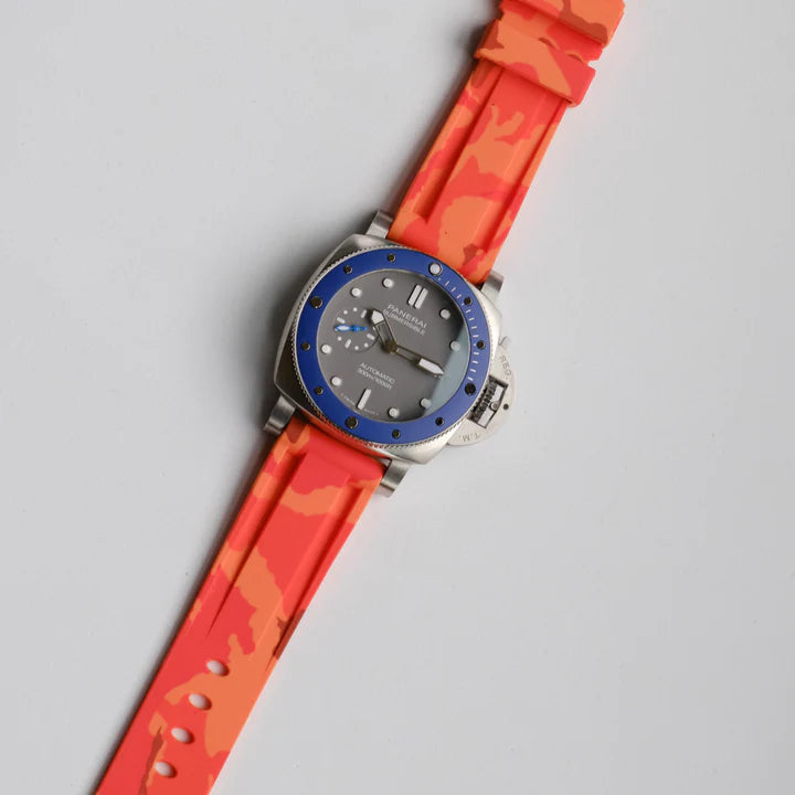 Tempomat - 22mm Orange Camo Rubber