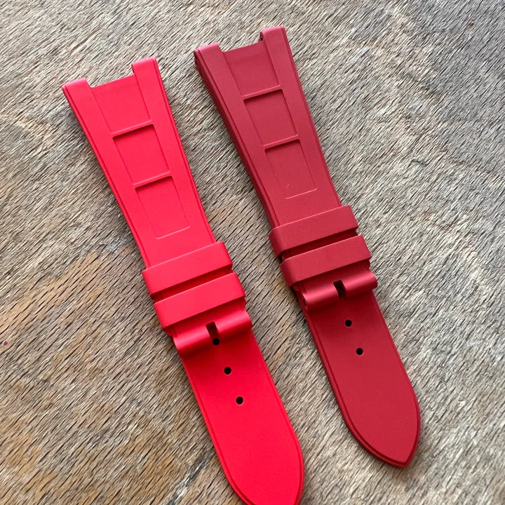 Tempomat -FKM Vulcanized Flashy Red Rubber Strap for Patek Nautilus