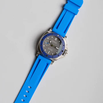 Tempomat - 22mm Blue Marbella Rubber Strap