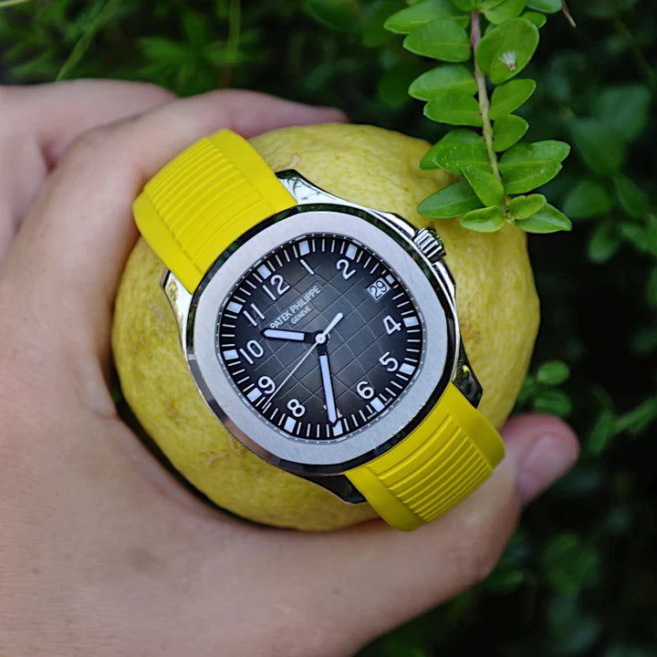 Tempomat - FKM Vulcanized Yellow Rubber Strap for Patek Aquanaut