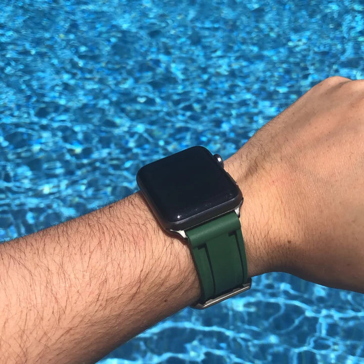 Tempomat - Olive Green Rubber Strap -iwatch-