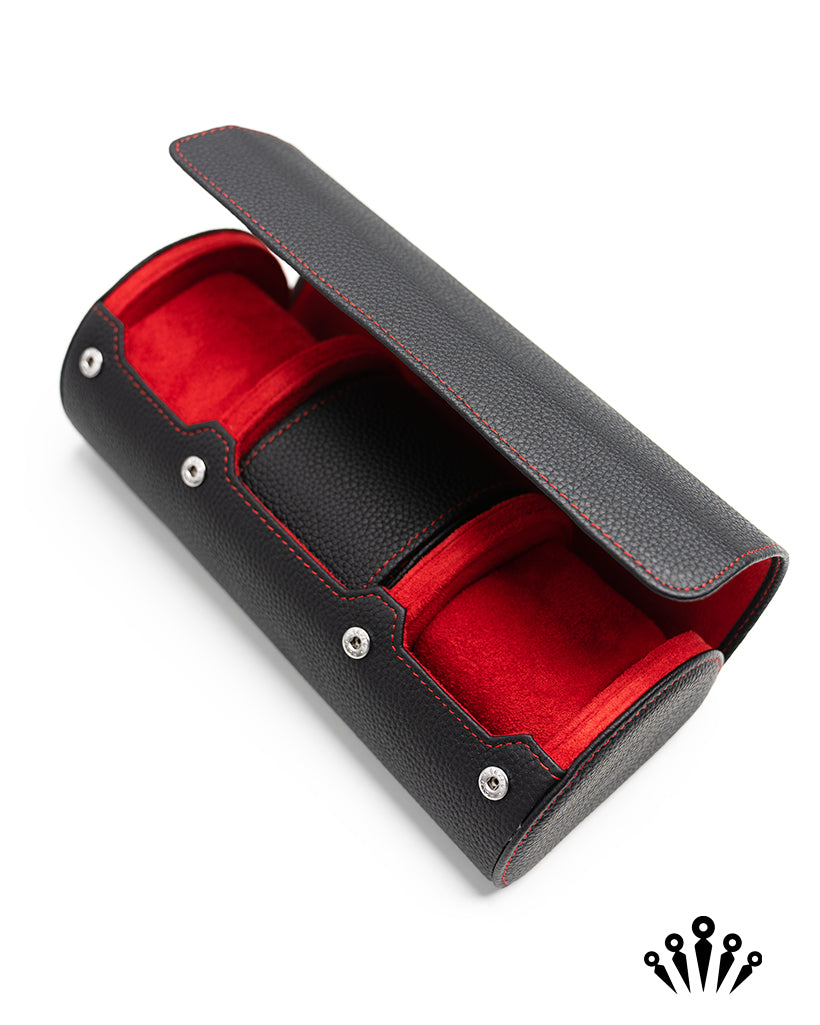 BezelHold Watch Roll - The Capsule – Midnight/ Crimson