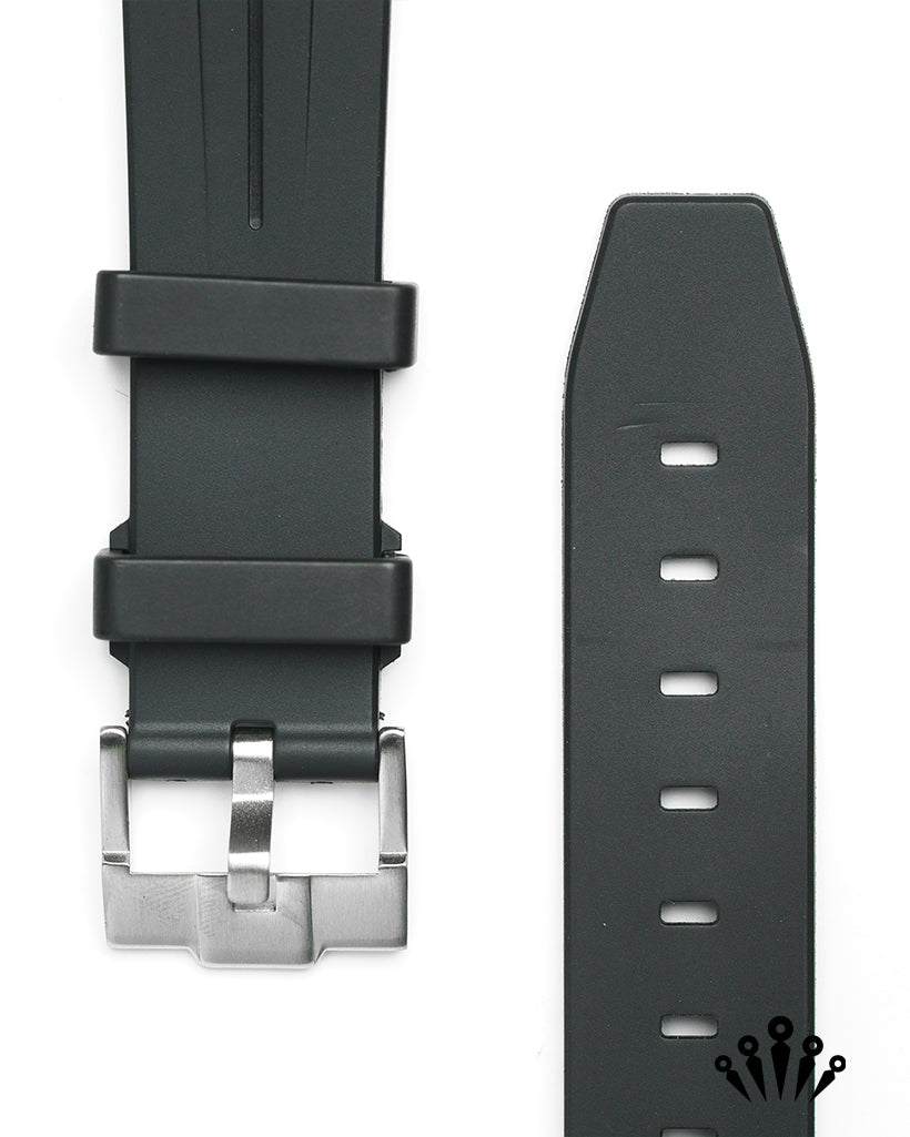 22mm curved end discount rubber watch strap